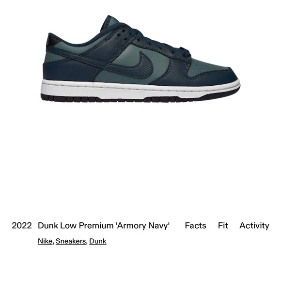NIKE DUNK LOW RETRO ARMORY NAVY SIZE 9MENS - Picture 11 of 12